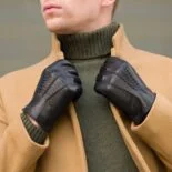 Classic brown gloves for men