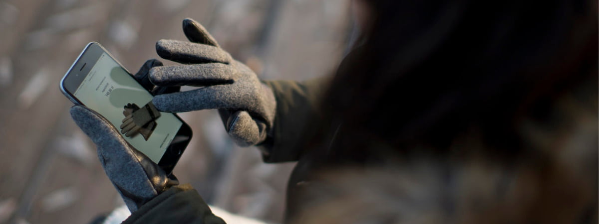 ciepłe rękawiczki dotykowe dla kobiet