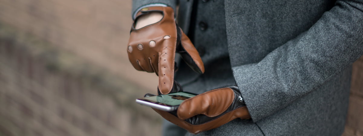 ciepłe rękawiczki męskie do smartfona