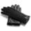 Czarne rękawiczki skórzane do smartfona