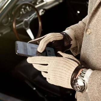 Męskie rękawiczki samochodowe retro
