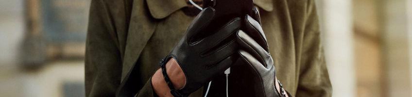 cienkie rękawiczki damskie z technologią touchscreen