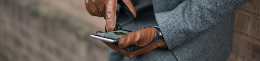 eleganckie rękawiczki męskie do smartfona