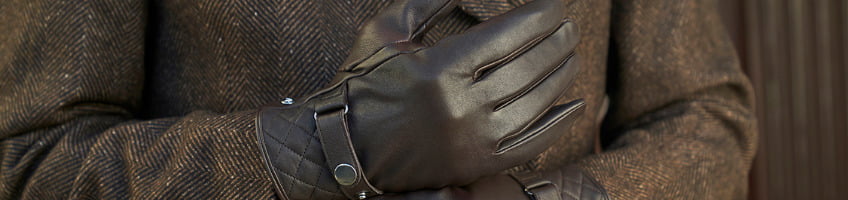 eleganckie brązowe rękawiczki na zimę