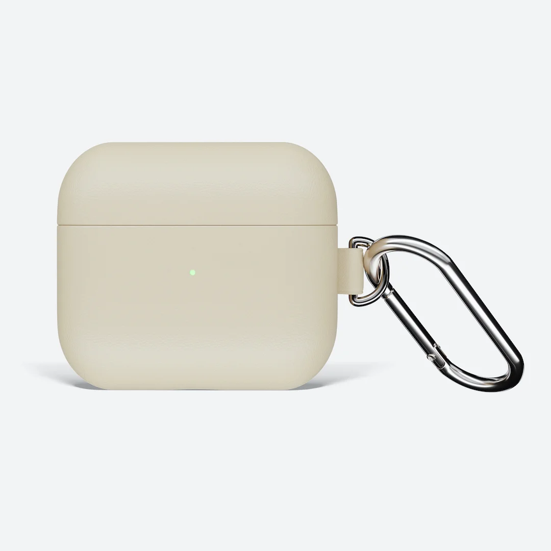 beżowy audioCASE Classic Leather do AirPods 3 - elegancja i ochrona