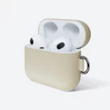 Skórzane opakowanie do słuchawek AirPods 3 w kolorze beżowym