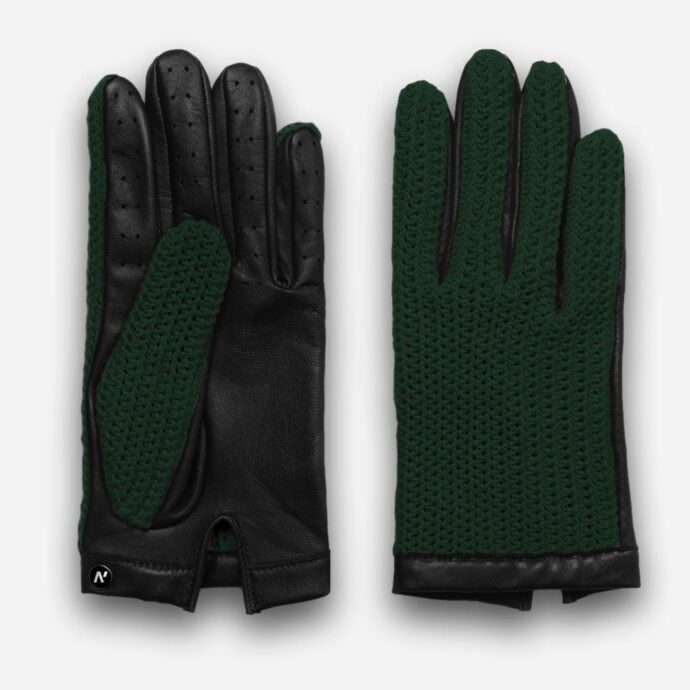męskie rękawiczki zielone