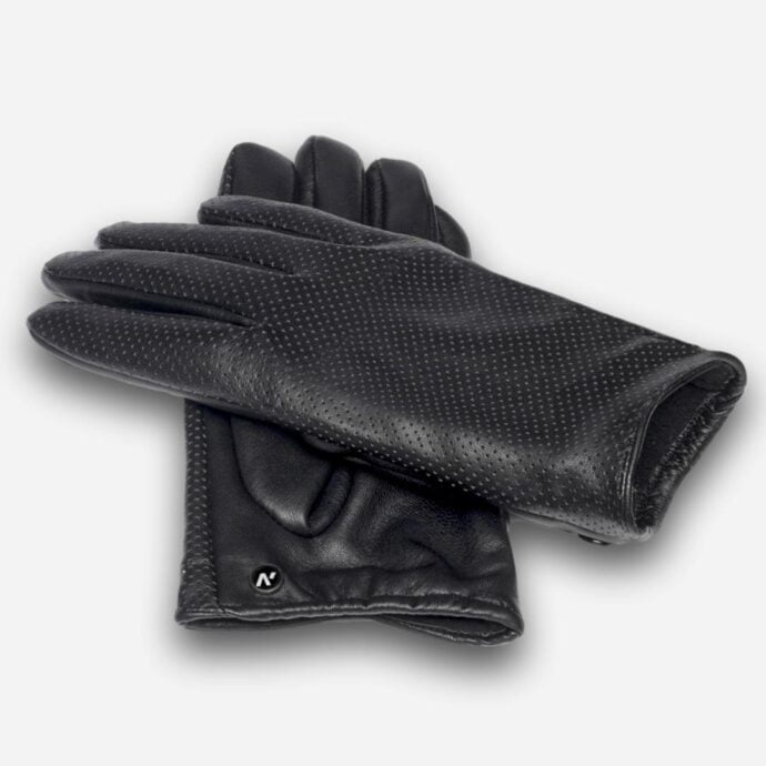 damskie rękawiczki czarne z eko skóry