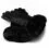 Czarne dotykowe rękawiczki z syntetycznym futerkiem