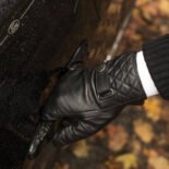 Eleganckie czarne rękawiczki męskie