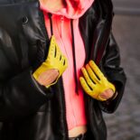Żółte neonowe rękawiczki damskie