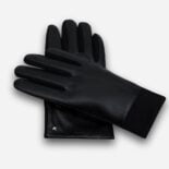 czarne męskie rękawiczki z eko skóry