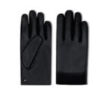 czarne rękawiczki męskie z eko skóry