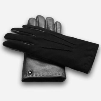 czarne rękawiczki męskie