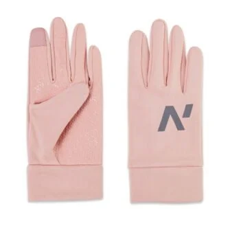 różowe rękawiczki damskie