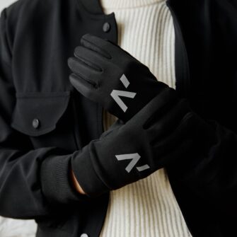 czarne sportowe rękawiczki dla mężczyzn