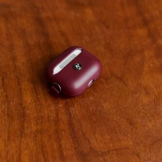 Case AirPods bordowy